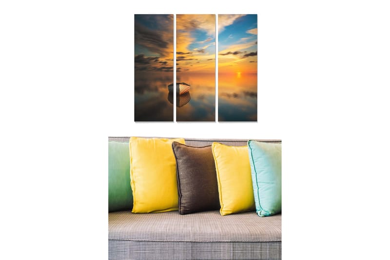 Taulu Scenic 3-pak Monivärinen - 20x50 cm - Sisustustuotteet - Seinäkoristeet
