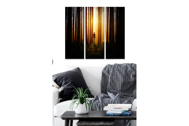 Taulu Scenic 3-pak Monivärinen - 20x50 cm - Sisustustuotteet - Seinäkoristeet