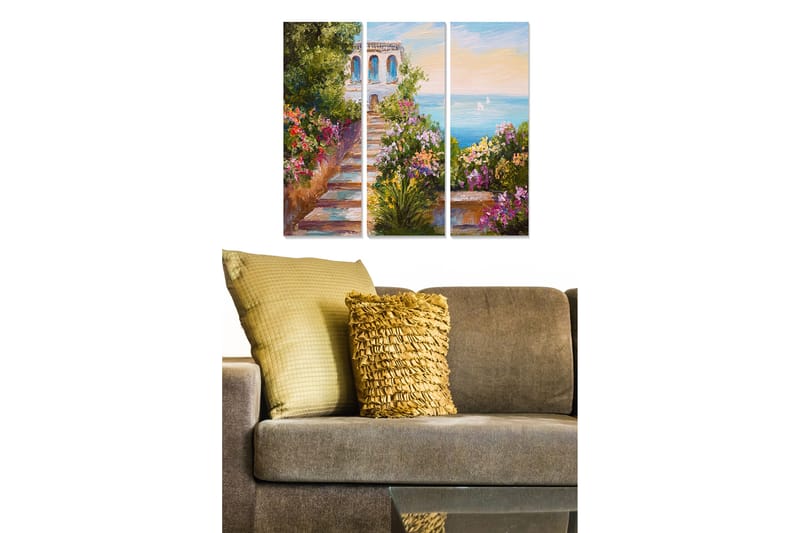 Taulu Scenic 3-pak Monivärinen - 20x50 cm - Sisustustuotteet - Seinäkoristeet