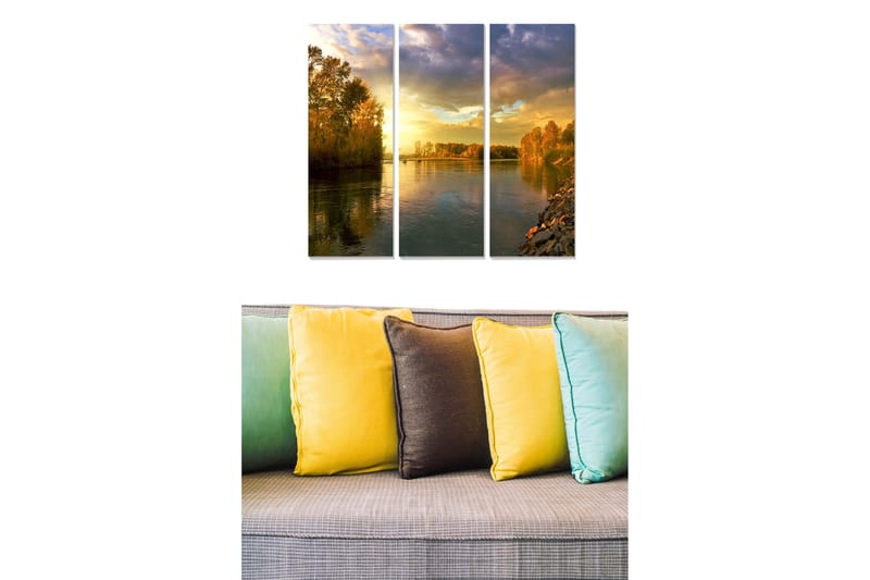 Taulu Scenic 3-pak Monivärinen - 20x50 cm - Sisustustuotteet - Seinäkoristeet