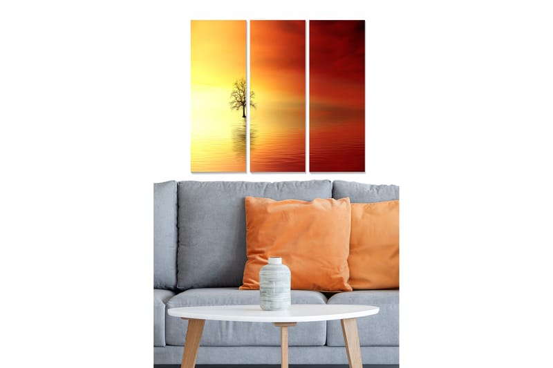 Taulu Scenic 3-pak Monivärinen - 20x50 cm - Sisustustuotteet - Seinäkoristeet