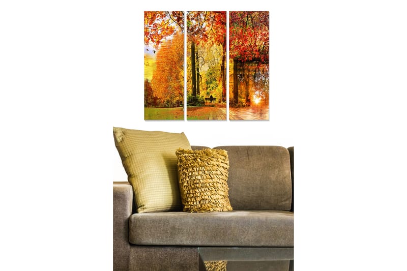 Taulu Scenic 3-pak Monivärinen - 20x50 cm - Sisustustuotteet - Seinäkoristeet