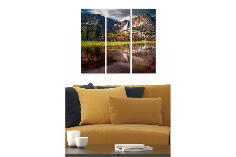 Taulu Scenic 3-pak Monivärinen - 20x50 cm - Sisustustuotteet - Seinäkoristeet