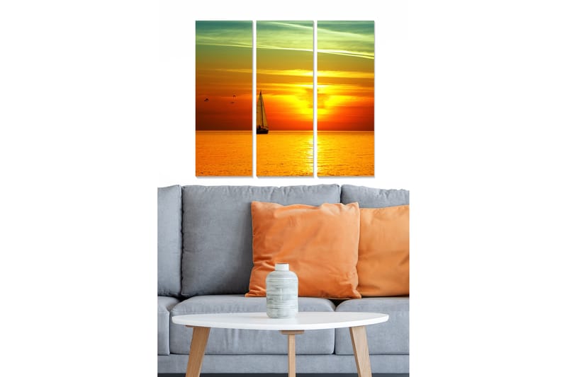 Taulu Scenic 3-pak Monivärinen - 20x50 cm - Sisustustuotteet - Seinäkoristeet