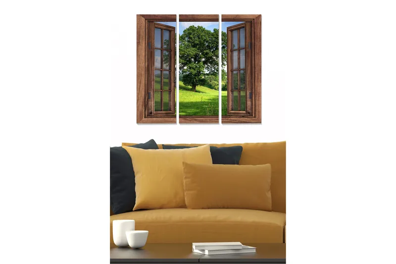 Taulu Scenic 3-pak Monivärinen, 20x50 cm