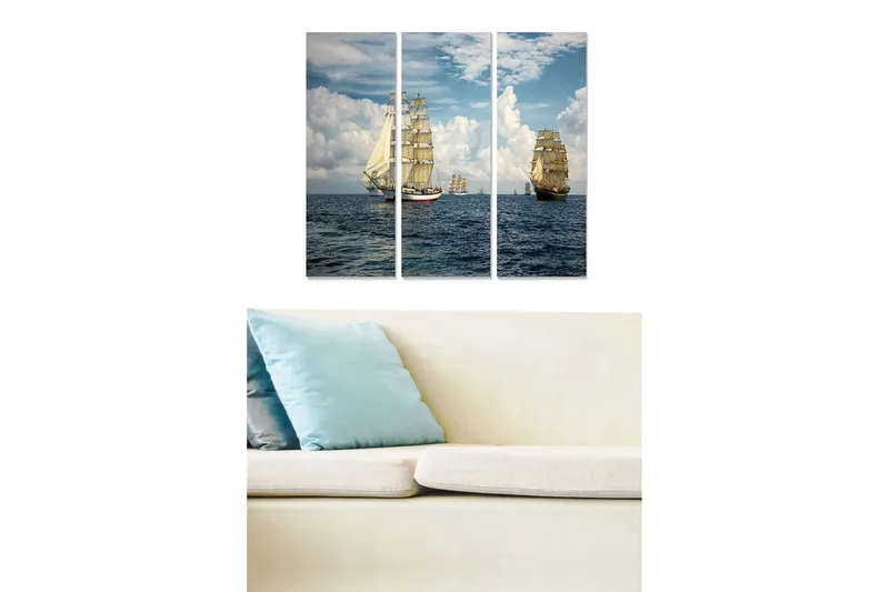 Taulu Scenic 3-pak Monivärinen, 20x50 cm