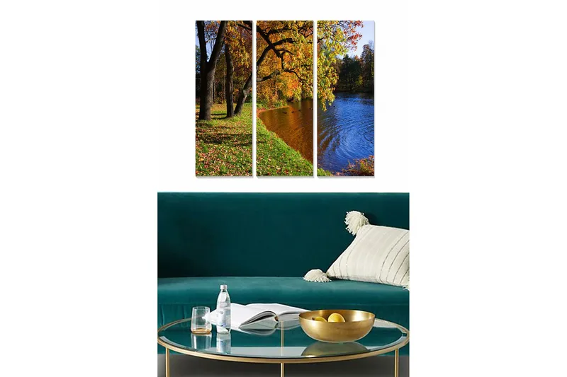 Taulu Scenic 3-pak Monivärinen, 20x50 cm