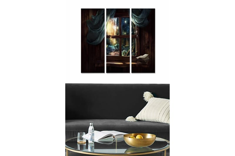 Taulu Scenic 3-pak Monivärinen, 20x50 cm