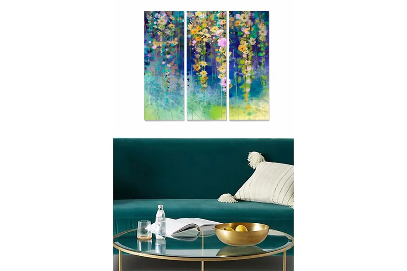 Taulu Scenic 3-pak Monivärinen, 20x50 cm