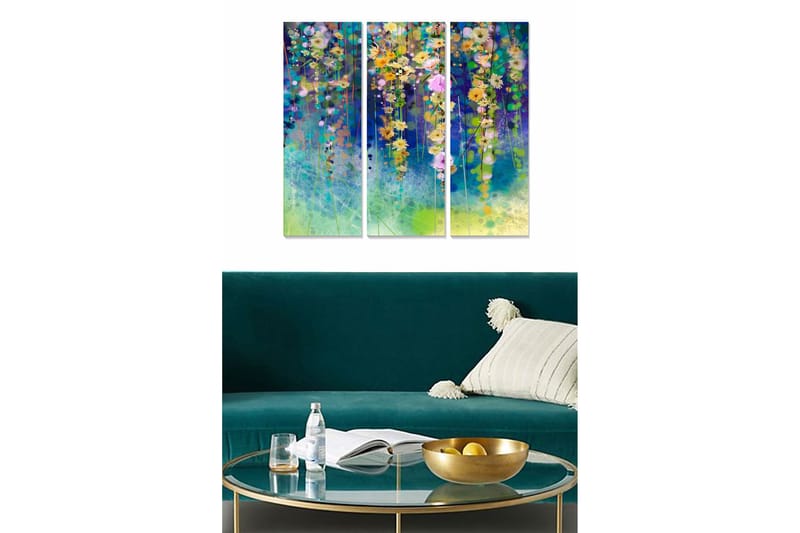 Taulu Scenic 3-pak Monivärinen, 20x50 cm