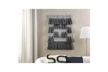 Väggdekoration i tyg Beliani Jiwa Graphite grey - Sisustustuotteet - Taulu & taide