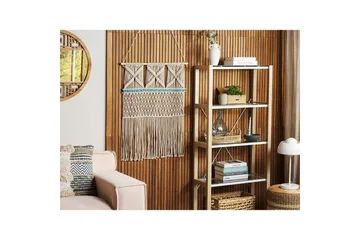 Väggdekoration i tyg Beliani Kalady Beige||Light blue - Sisustustuotteet - Taulu & taide