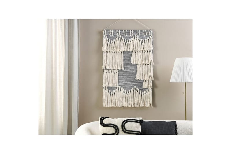 Väggdekoration i tyg Beliani Mahri Grey||Beige - Sisustustuotteet - Taulu & taide