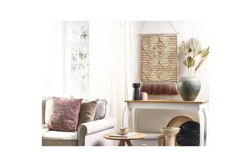 Väggdekoration i tyg Beliani Sabo Beige||Red||GOLD - Sisustustuotteet - Taulu & taide