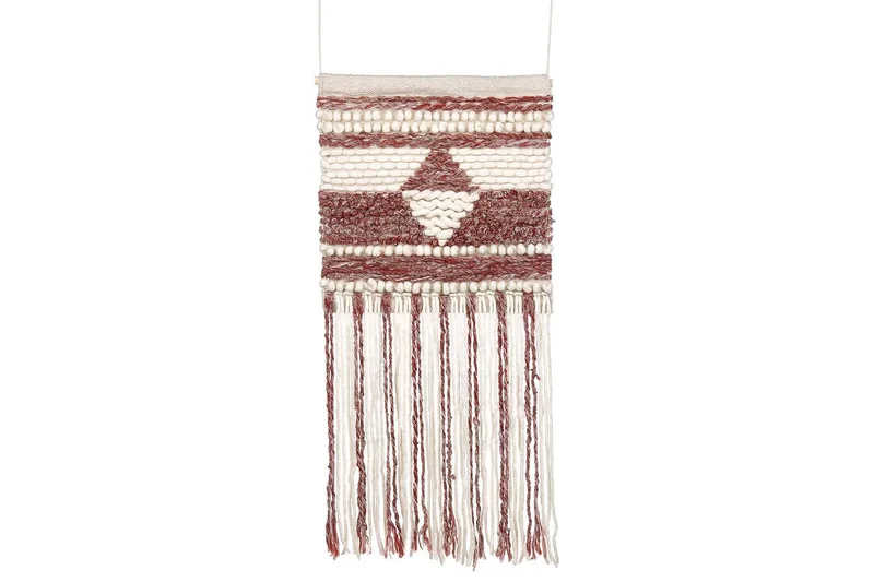 Väggdekoration i tyg Beliani Saif Red||Beige