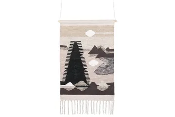 Väggdekoration i tyg Beliani Sangar Black||Beige||Brown||Pink||White - Sisustustuotteet - Taulu & taide