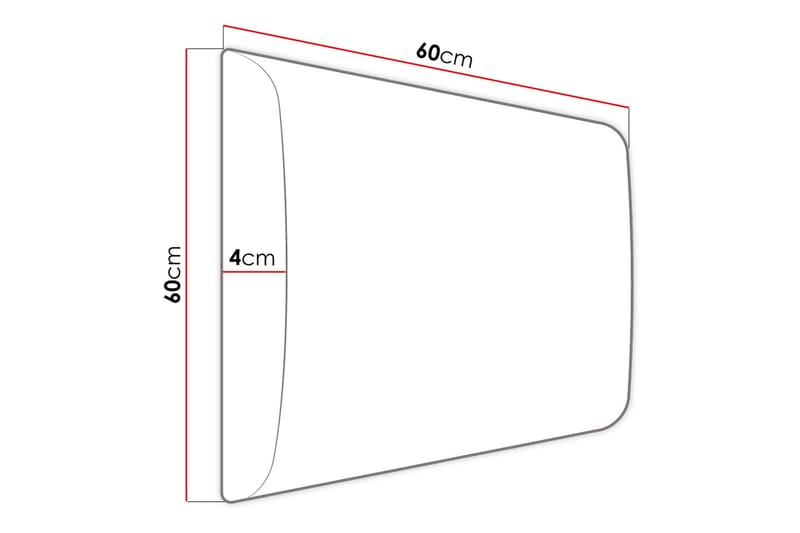 Verhoiltu seinäpaneeli Zaratuz 60x60 cm - Vaaleanpunainen - Sisustustuotteet - Seinäkoristeet