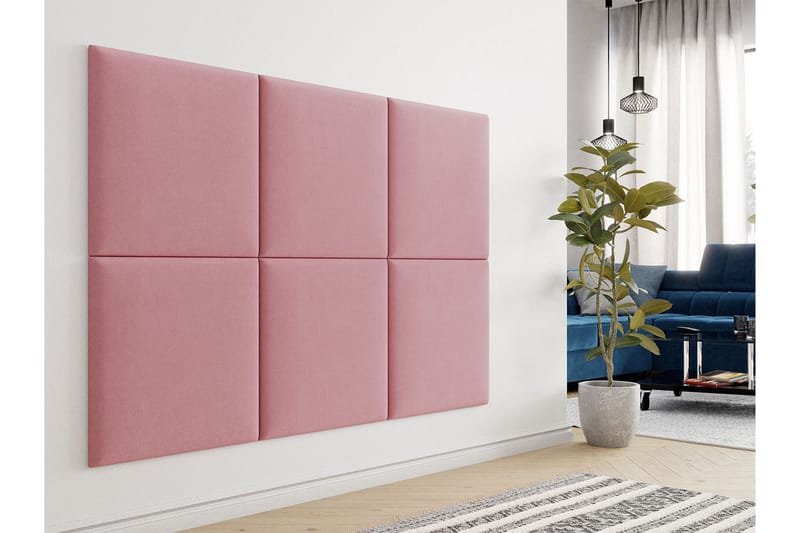 Verhoiltu seinäpaneeli Zaratuz 60x60 cm - Vaaleanpunainen - Sisustustuotteet - Seinäkoristeet