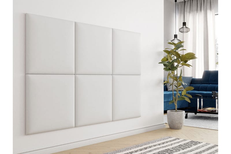 Verhoiltu seinäpaneeli Zaratuz 60x60 cm - Valkoinen - Sisustustuotteet - Seinäkoristeet