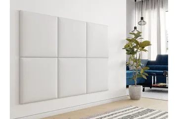 Verhoiltu seinäpaneeli Zaratuz 60x60 cm - Valkoinen - Sisustustuotteet - Seinäkoristeet