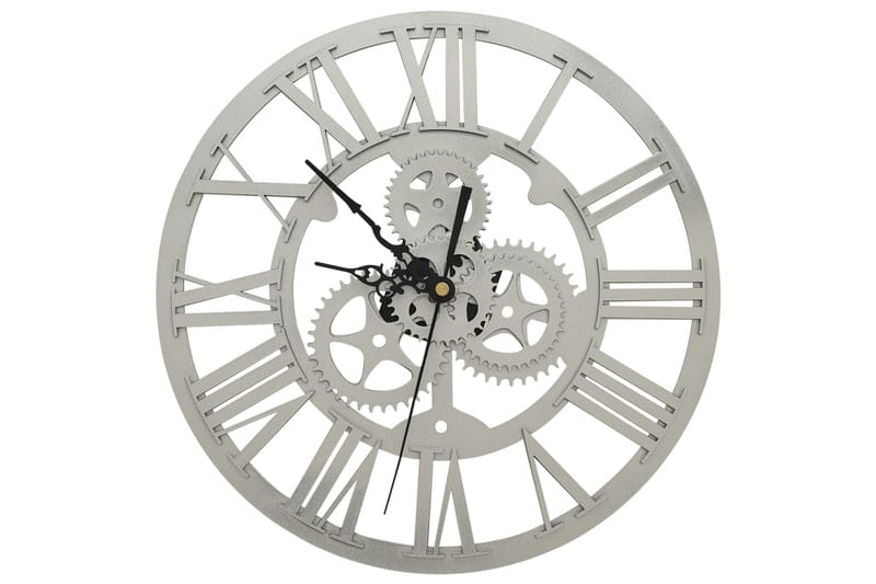 Wall Clock Silver 30 cm Acrylic - Hopea - Sisustustuotteet - Seinäkoristeet - Kellot