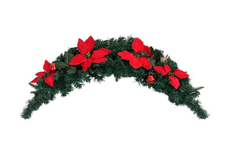Joulukaari LED-valoilla vihreä 90 cm PVC - Sisustustuotteet - Sisustusesineet - Juhlakoristeet - Köynnös