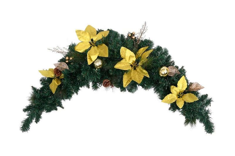 Joulukaari LED-valoilla vihreä 90 cm PVC - Sisustustuotteet - Sisustusesineet - Juhlakoristeet - Köynnös