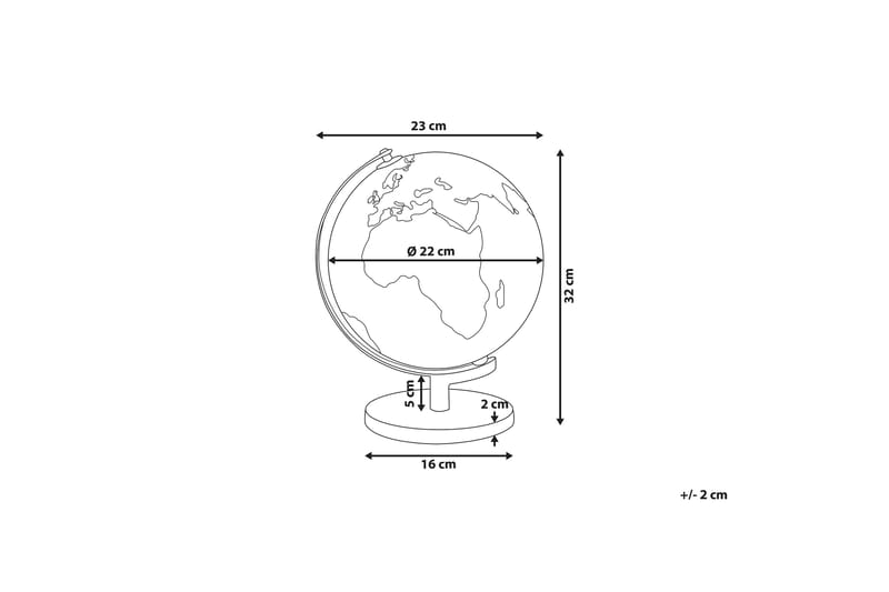 Karttapallo Caberlotto - Musta / Kupari - Sisustustuotteet - Sisustusesineet