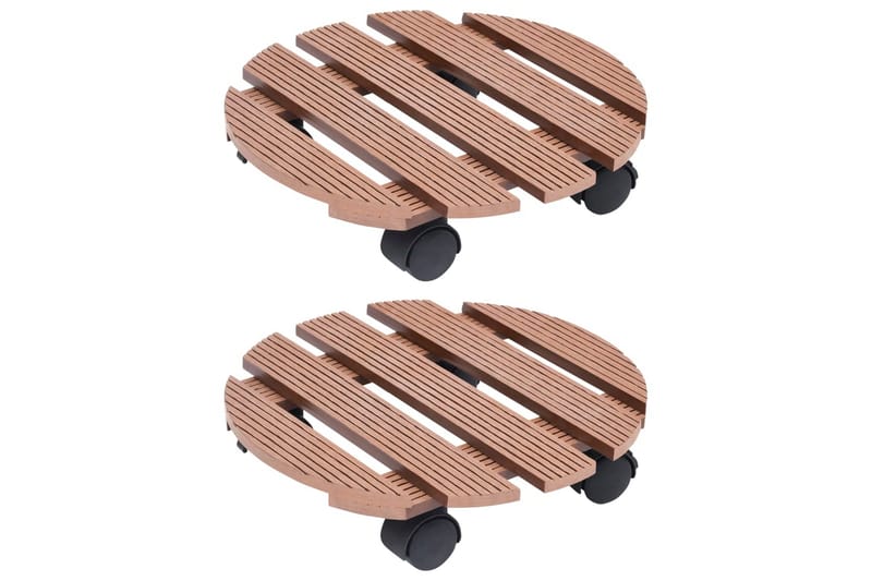 Kasvirullakot 2 kpl ruskea 30x7,5 cm WPC - Sisustustuotteet - Sisustusesineet
