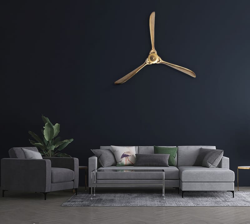 Ilvik-seinäkoriste Potkuri 85x85 cm metallia - kulta - Sisustustuotteet - Sisustusesineet - Koriste-esineet - Veistos