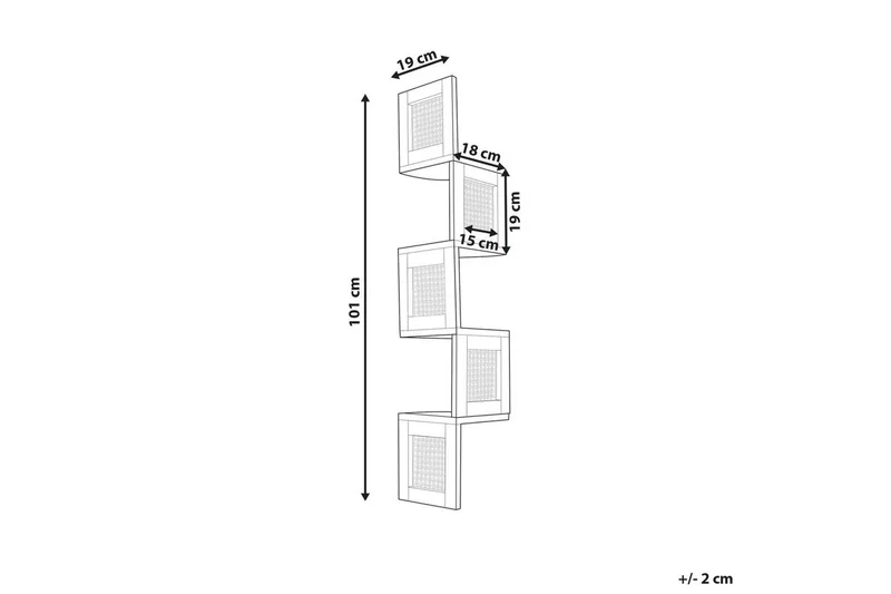 Kirjahylly Leppä Musta, vaalea puu - Musta, vaalea puu - Sisustustuotteet - Sisustusesineet - Koriste-esineet - Kirjatuki