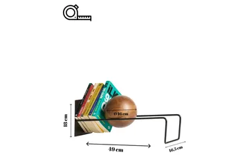 Orvic Bokstöd 49x18 cm - Musta - Sisustustuotteet - Sisustusesineet - Koriste-esineet - Kirjatuki