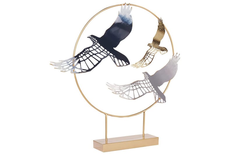 Prydnadsfigur Beliani Samarium GOLD||Black||Grey||blue - Sisustustuotteet - Sisustusesineet - Koriste-esineet - Koristelintu