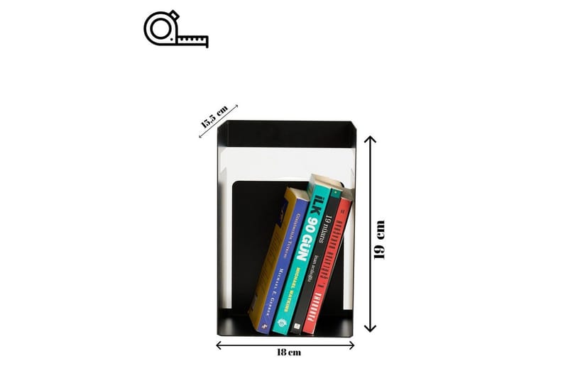 Rylan Bokstöd 15,5x19 cm - Musta - Sisustustuotteet - Sisustusesineet - Koriste-esineet - Kirjatuki