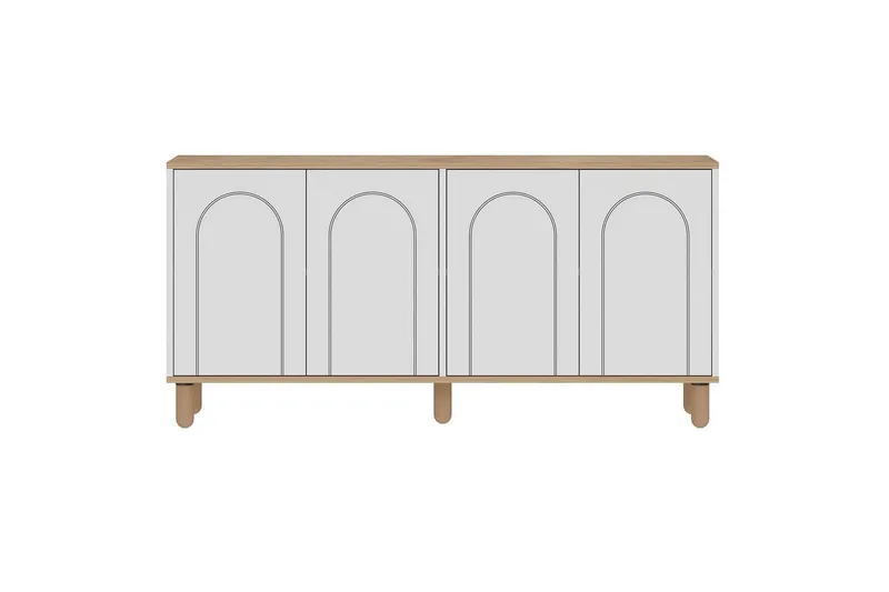 Salven Veistos 150x73 cm - Tammi/Valkoinen - Säilytys - Säilytyskalusteet - Senkki