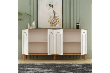 Salven Veistos 150x73 cm - Tammi/Valkoinen - Säilytys - Säilytyskalusteet - Senkki