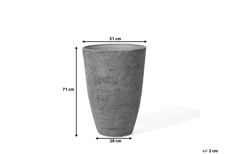 Ruukku Camia 51 cm - Harmaa - Piha & ulkoaltaat - Viljely & puutarhanhoito - Kasvatus - Kukkaruukku & Istutusastia - Suuret kukkaruukut