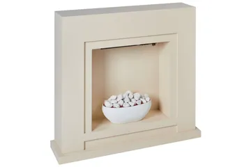 Elektrisk eldstad Beliani Sahara Beige||White - Sisustustuotteet - Sisustustakka & kamiina - Sisustustakka ilman hormia - Sähkötakka