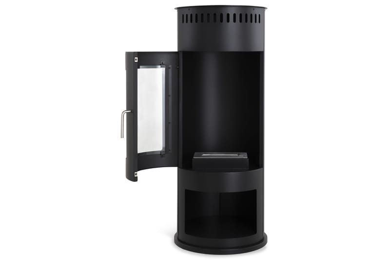 Corbo Vapaa Pyöreä Etanoliuuni 112x45x45 cm lasia ja ruostumatonta terästä - Musta - Sisustustuotteet - Sisustustakka & kamiina - Sisustustakka ilman hormia - Etanolitakka
