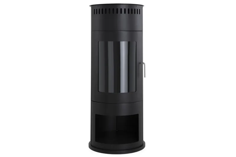 Corbo Vapaa Pyöreä Etanoliuuni 112x45x45 cm lasia ja ruostumatonta terästä - Musta - Sisustustuotteet - Sisustustakka & kamiina - Sisustustakka ilman hormia - Etanolitakka