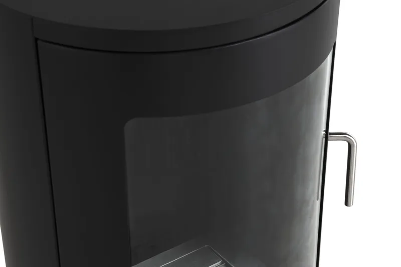 Corbo Vapaasti Seisova Pyöreä Bioetanolitakka 96x44x30 cm Terästä ja lasia - Musta - Sisustustuotteet - Sisustustakka & kamiina - Sisustustakka ilman hormia - Etanolitakka