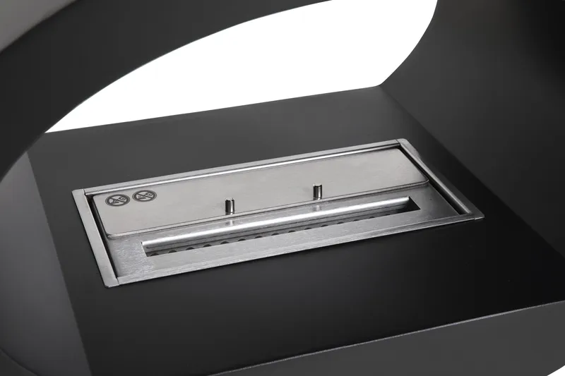 Mauro seinälle asennettava etanoliuuni 190x60x40 cm terästä - Musta - Sisustustuotteet - Sisustustakka & kamiina - Sisustustakka ilman hormia - Etanolitakka