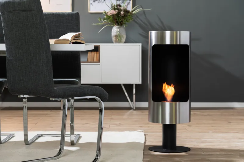 Plaza Vapaa seisova etanoliuuni 84x30x30 cm ruostumattomasta teräksestä - Musta - Sisustustuotteet - Sisustustakka & kamiina - Sisustustakka ilman hormia - Etanolitakka