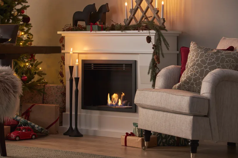 Sisustustakka Helio Bioetanoli Vapaasti seisova - Valk/musta/rosteri - Sisustustuotteet - Sisustustakka & kamiina - Sisustustakka ilman hormia - Etanolitakka