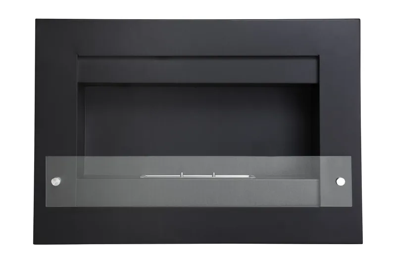 Sisustustakka Zella Bioetanoli Seinäkiinnitteinen, Musta/Ruostumaton teräs/lasi