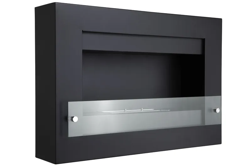 Sisustustakka Zella Bioetanoli Seinäkiinnitteinen - Musta/Ruostumaton teräs/lasi - Sisustustuotteet - Sisustustakka & kamiina - Sisustustakka ilman hormia - Etanolitakka