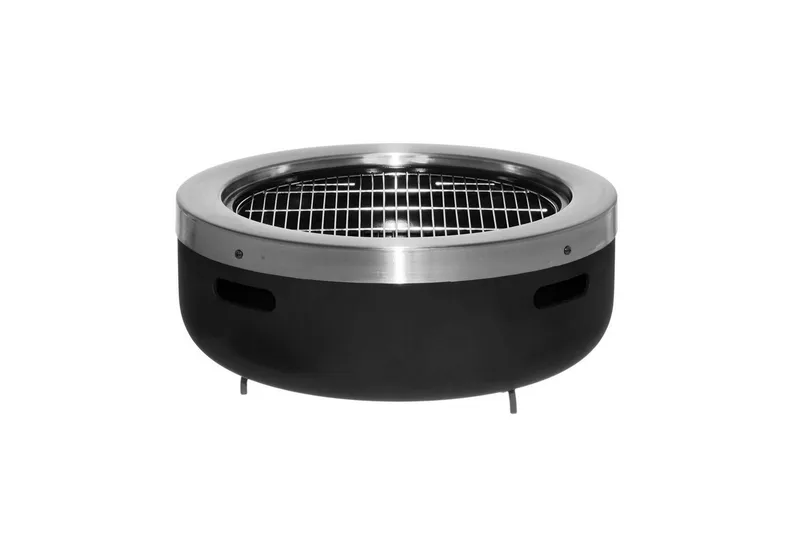 Tulisija Mustang Burbank - Musta||Hopea - Sisustustuotteet - Sisustustakka & kamiina - Ulkotilan tulisija & kotakeittiö