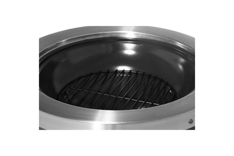 Tulisija Mustang Burbank - Musta||Hopea - Sisustustuotteet - Sisustustakka & kamiina - Ulkotilan tulisija & kotakeittiö