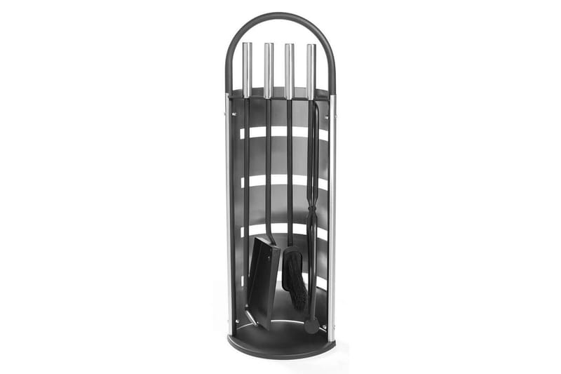 Tulisijasetti Mustang Ruostumaton teräs 4 osaa, Musta||Hopea