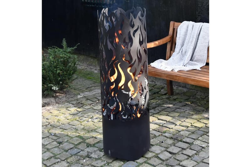 Esschert Design Tulisija Flames hiiliteräs musta FF408 - Musta - Sisustustuotteet - Sisustustakka & kamiina - Ulkotilan tulisija & kotakeittiö